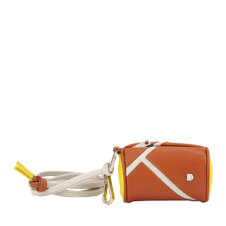 DUDU Custodia Porta Auricolari AirPods da Collo in Pelle con Cerniera – Mini Borsa Unisex con Laccio, Design Tennis Sportivo, per Chiavi e Monete