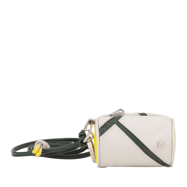 DUDU Custodia Porta Auricolari AirPods da Collo in Pelle con Cerniera – Mini Borsa Unisex con Laccio, Design Tennis Sportivo, per Chiavi e Monete