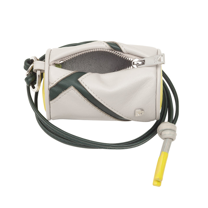 DUDU Custodia Porta Auricolari AirPods da Collo in Pelle con Cerniera – Mini Borsa Unisex con Laccio, Design Tennis Sportivo, per Chiavi e Monete