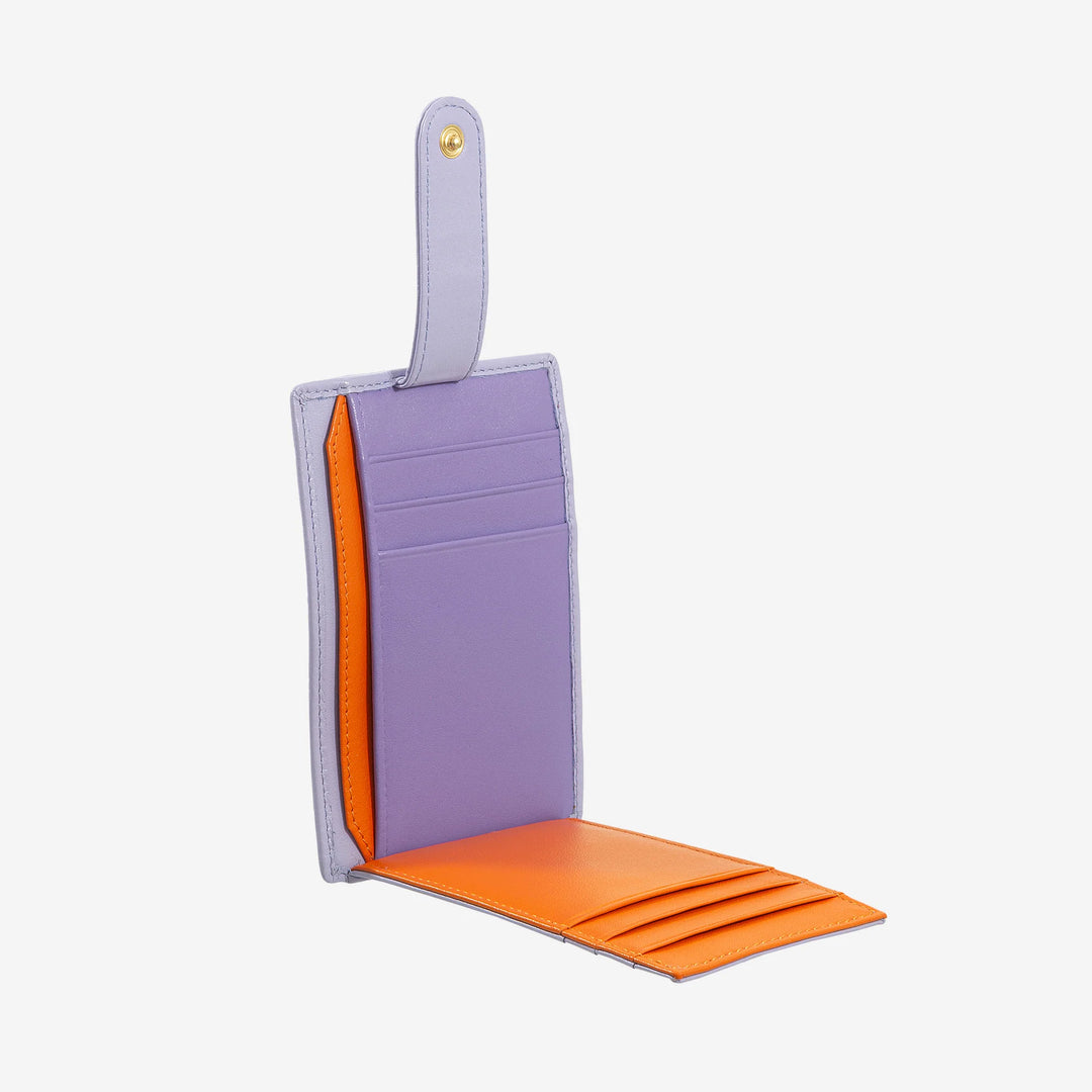 DUDU Porta Carte di Credito in Pelle Multicolore Sottile Slim Uomo Donna con 9 Slot e Chiusura di Sicurezza
