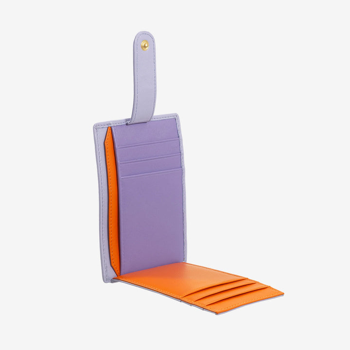 DUDU Porta Carte di Credito in Pelle Multicolore Sottile Slim Uomo Donna con 9 Slot e Chiusura di Sicurezza