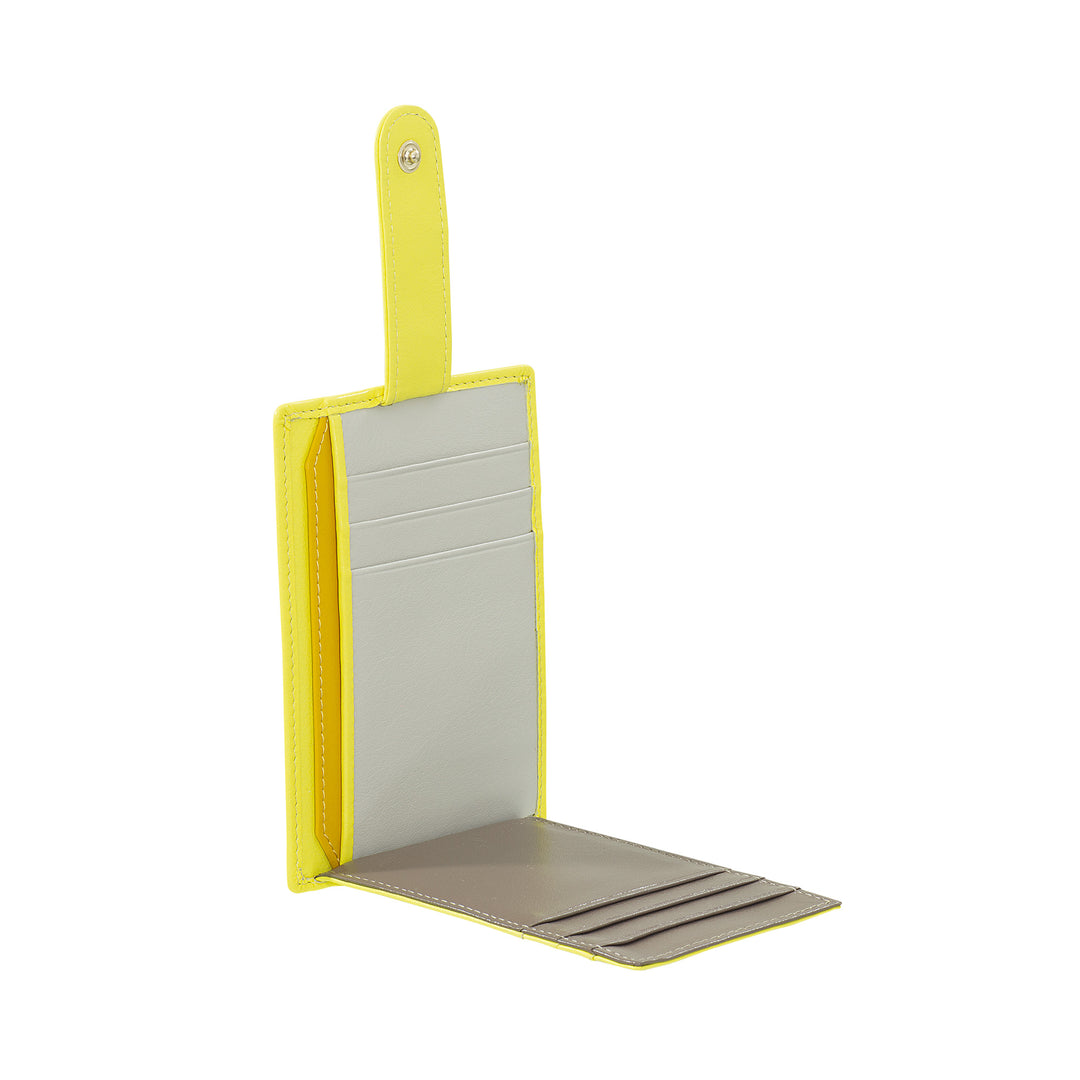 DUDU Porta Carte di Credito in Pelle Multicolore Sottile Slim Uomo Donna con 9 Slot e Chiusura di Sicurezza