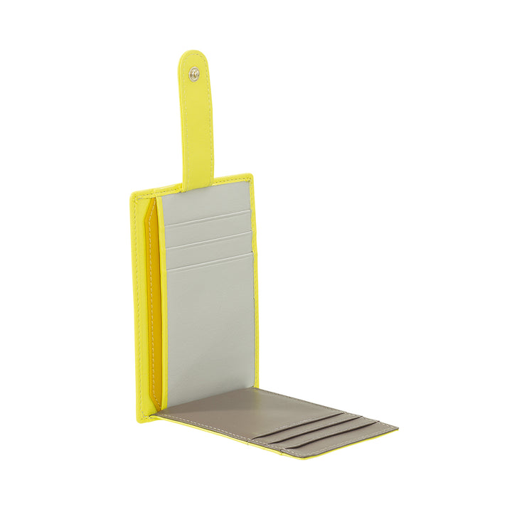 DUDU Porta Carte di Credito in Pelle Multicolore Sottile Slim Uomo Donna con 9 Slot e Chiusura di Sicurezza