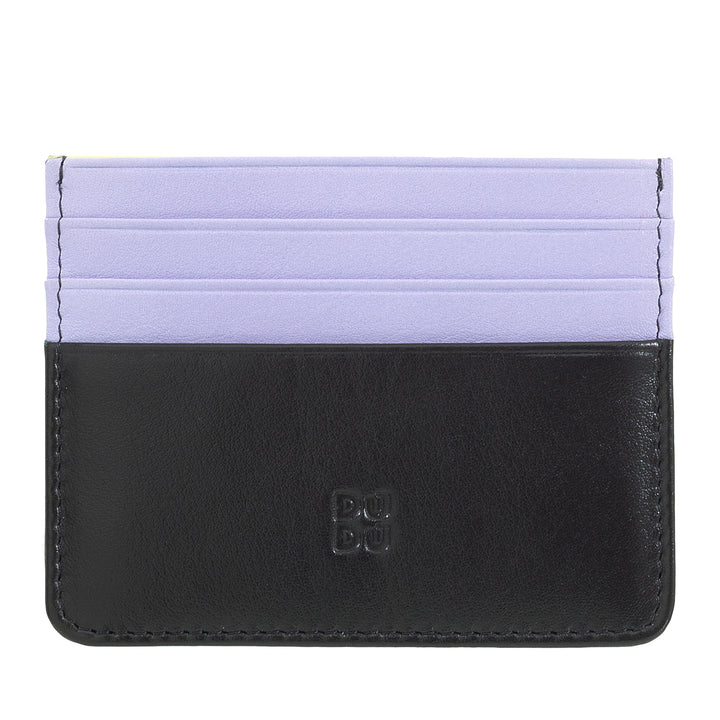 Porta carte di credito colorato in pelle Nappa 6 tasche DUDU