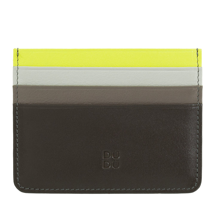 Porta carte di credito colorato in pelle Nappa 6 tasche DUDU