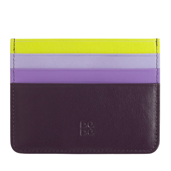 Porta carte di credito colorato in pelle Nappa 6 tasche DUDU