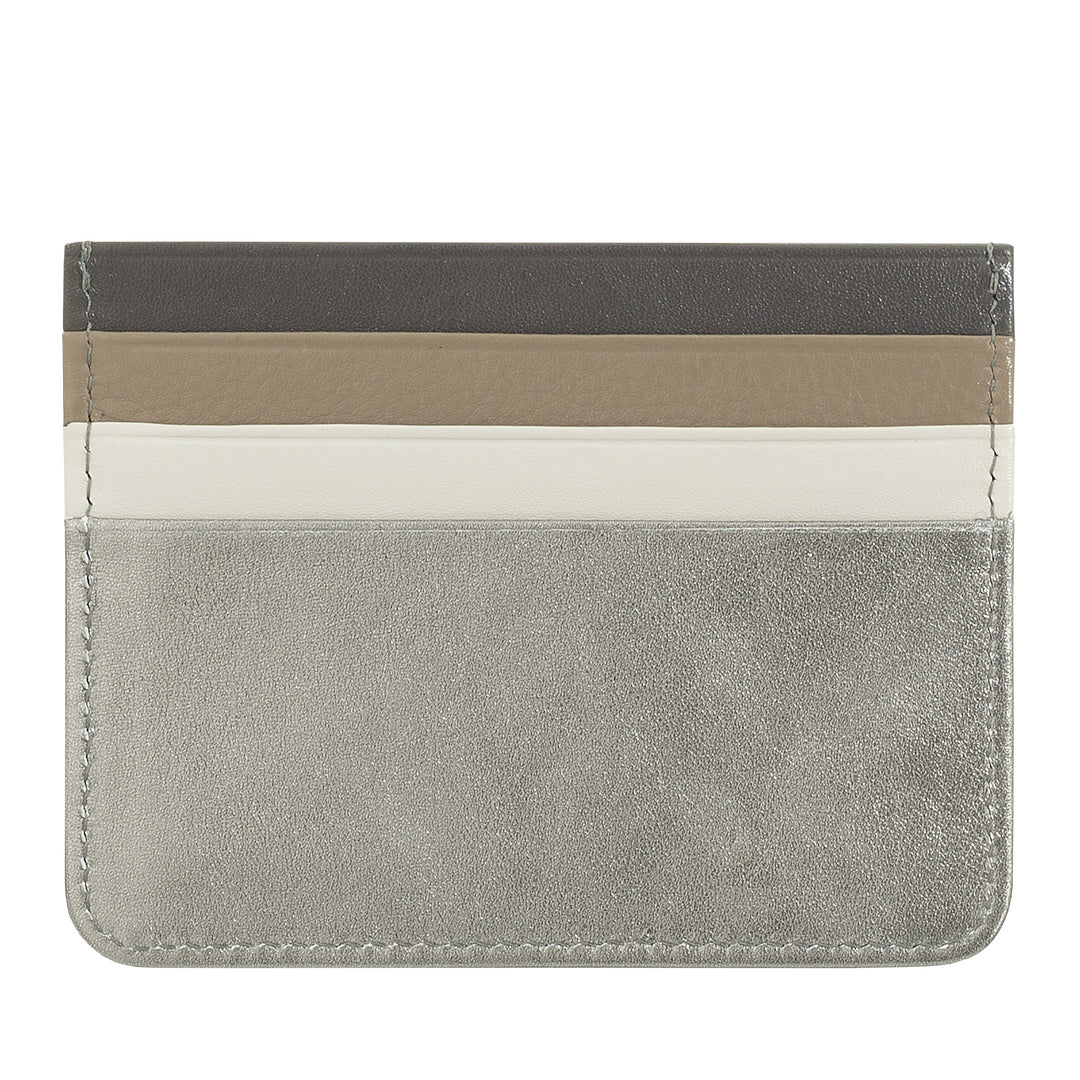 Porta carte di credito colorato in pelle Nappa 6 tasche DUDU