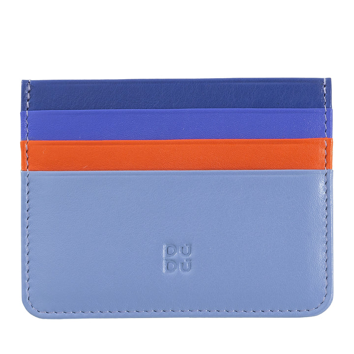 Porta carte di credito colorato in pelle Nappa 6 tasche DUDU