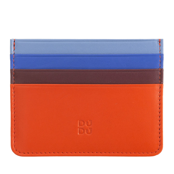 Porta carte di credito colorato in pelle Nappa 6 tasche DUDU