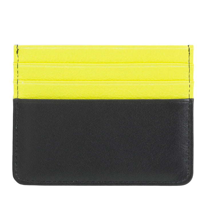 Porta carte di credito colorato in pelle Nappa 6 tasche DUDU