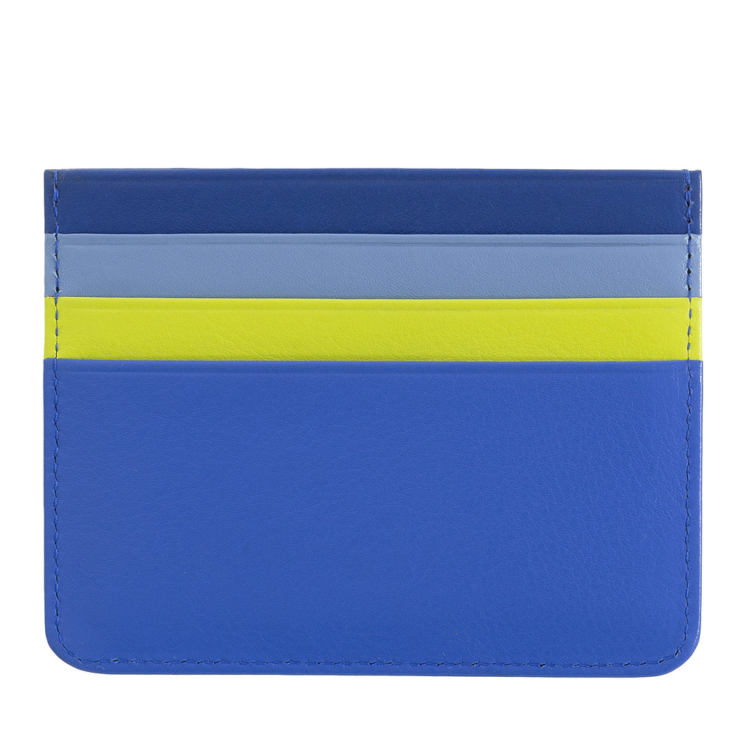 Porta carte di credito colorato in pelle Nappa 6 tasche DUDU
