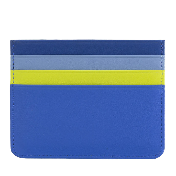 Porta carte di credito colorato in pelle Nappa 6 tasche DUDU