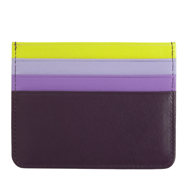 Porta carte di credito colorato in pelle Nappa 6 tasche DUDU