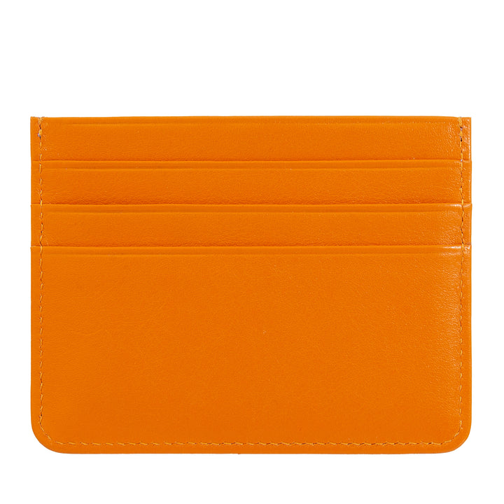 Porta carte di credito colorato in pelle Nappa 6 tasche DUDU