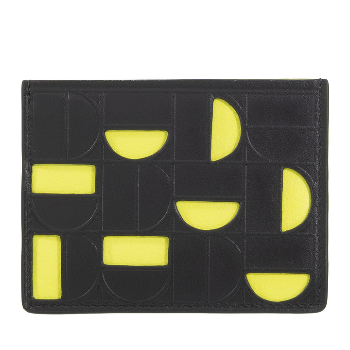 DUDU Porta Carte di Credito Uomo Donna in Pelle - Porta Tessere Slim Sottile dal Design Moderno e Geometrico, Compatto ed Elegante