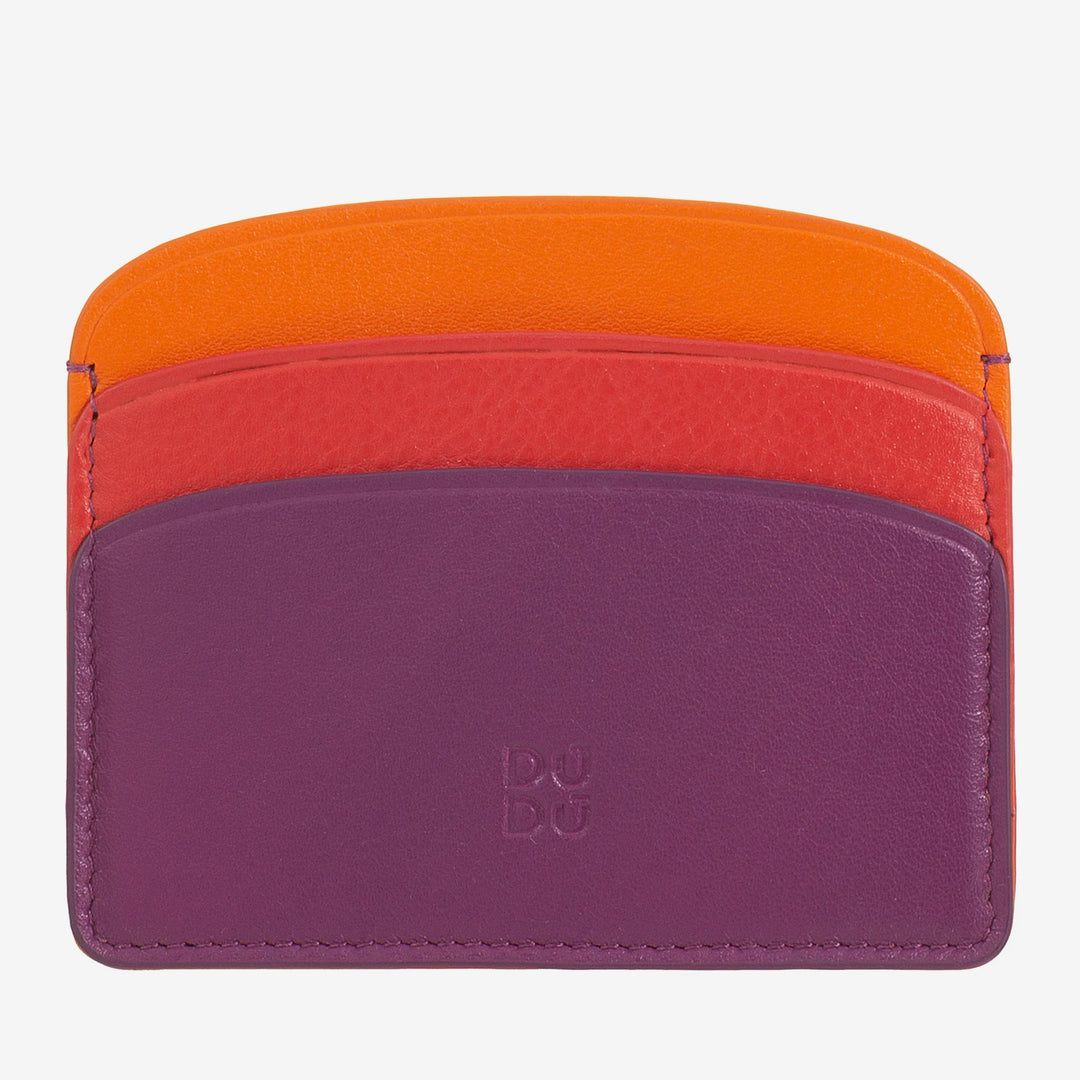 DUDU Dünner Kreditkartenhalter aus weichem Leder, Kartenhalter, Dokumentenhalter, Taschenplatte, schlankes Design, bunt