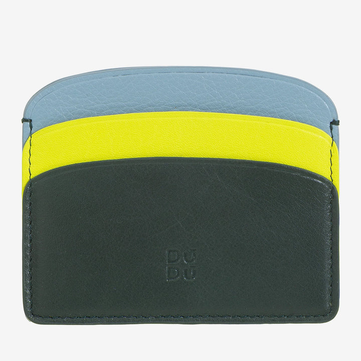 DUDU Dünner Kreditkartenhalter aus weichem Leder, Kartenhalter, Dokumentenhalter, Taschenplatte, schlankes Design, bunt