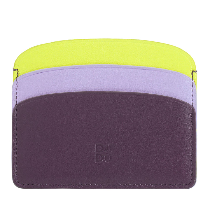 DUDU Dünner Kreditkartenhalter aus weichem Leder, Kartenhalter, Dokumentenhalter, Taschenplatte, schlankes Design, bunt