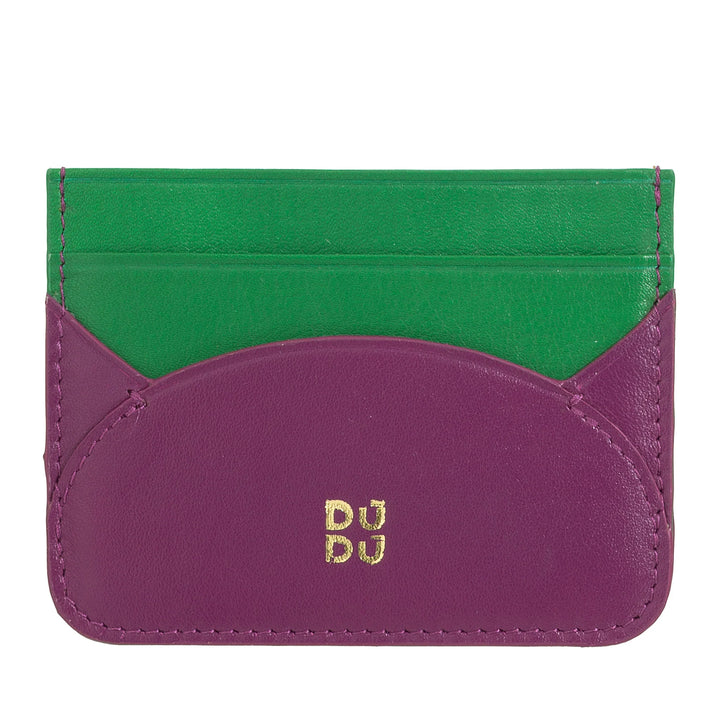 DUDU Porta Carte di Credito Sottile in Morbida Pelle - Porta Tessere, Porta Documenti, Piatto da Taschino, Design Slim