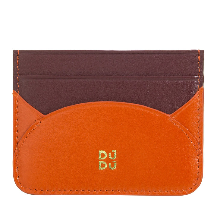 DUDU Porta Carte di Credito Sottile in Morbida Pelle - Porta Tessere, Porta Documenti, Piatto da Taschino, Design Slim