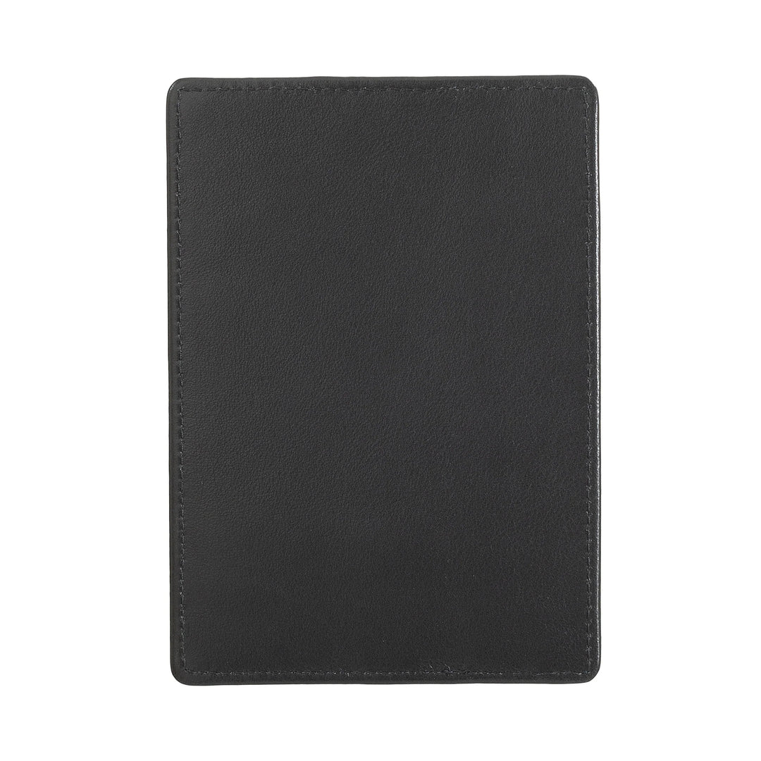 Nuvola Pelle Porta Carte di Credito Uomo Slim Ultrasottile in Pelle Nappa con Chiusura a Bottone