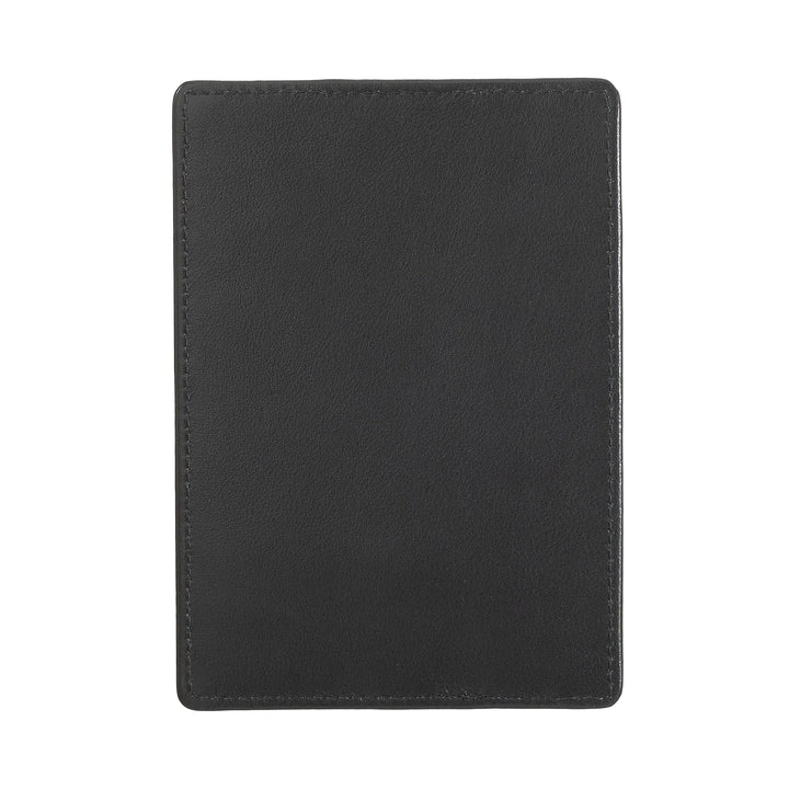 Nuvola Pelle Porta Carte di Credito Uomo Slim Ultrasottile in Pelle Nappa con Chiusura a Bottone