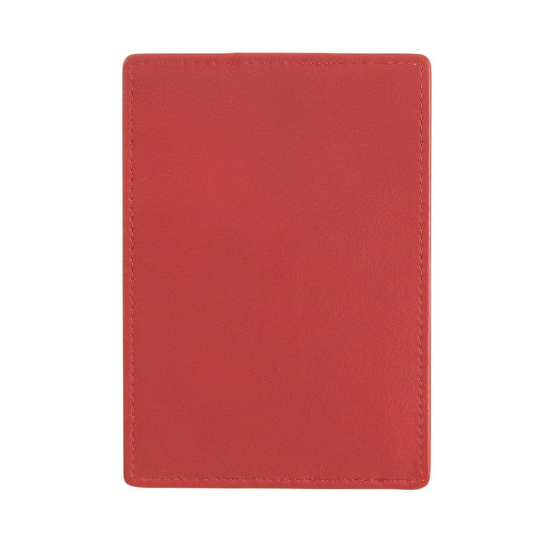 Nuvola Pelle Porta Carte di Credito Uomo Slim Ultrasottile in Pelle Nappa con Chiusura a Bottone