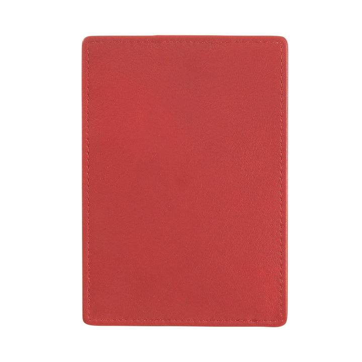 Nuvola Pelle Porta Carte di Credito Uomo Slim Ultrasottile in Pelle Nappa con Chiusura a Bottone