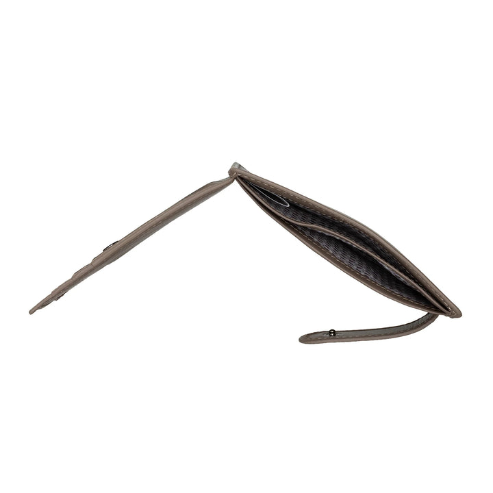 Nuvola Pelle Porta Carte di Credito Uomo Slim Ultrasottile in Pelle Nappa con Chiusura a Bottone