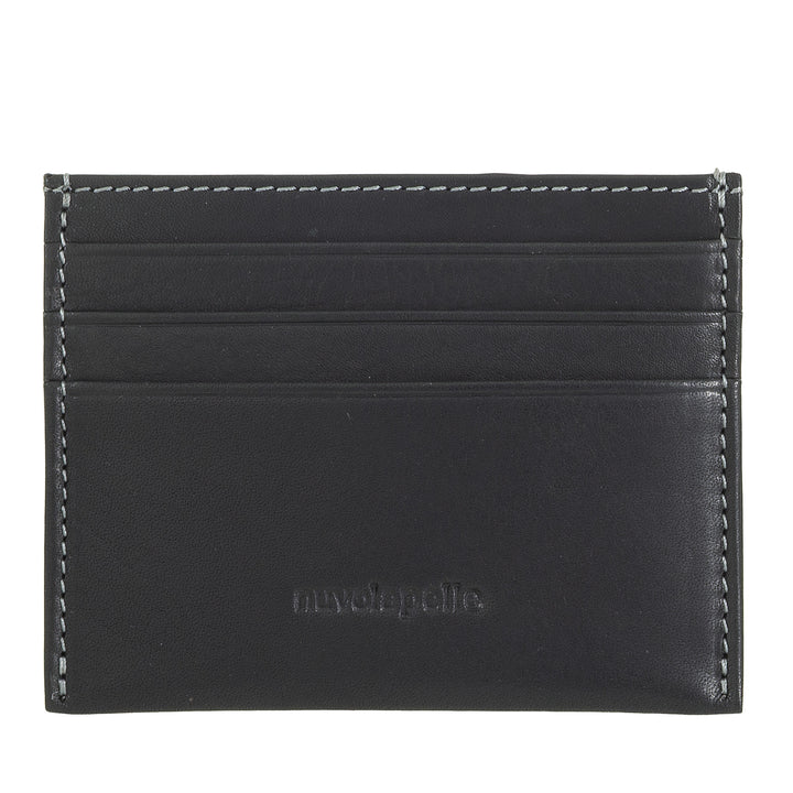 Nuvola Pelle Porta Carte Piccolo in Pelle – Slim Portacarte Uomo Donna Sottile Tascabile con Tasche per Tessere Biglietti da Visita dal Design Compatto
