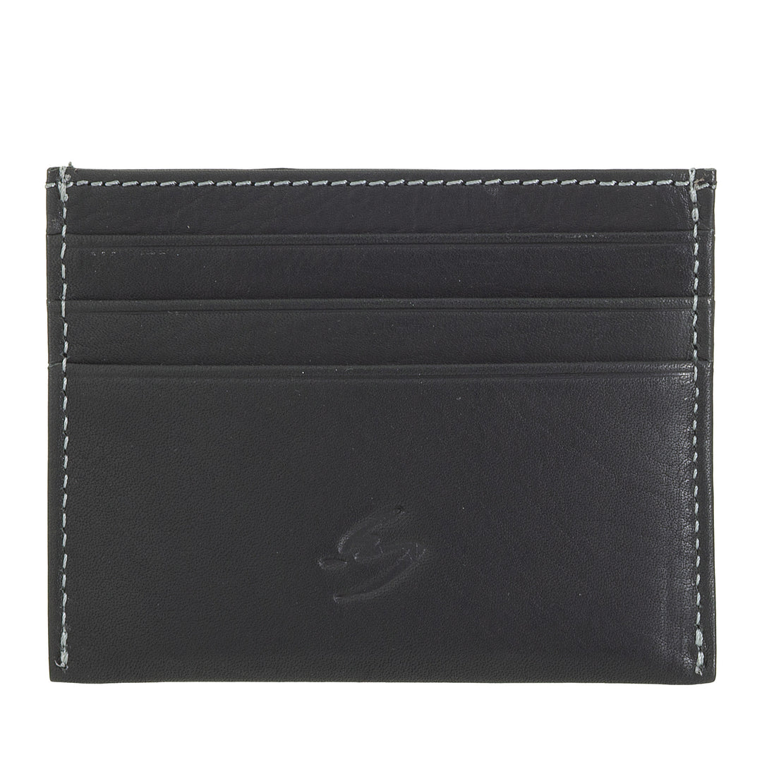 Nuvola Pelle Porta Carte Piccolo in Pelle – Slim Portacarte Uomo Donna Sottile Tascabile con Tasche per Tessere Biglietti da Visita dal Design Compatto