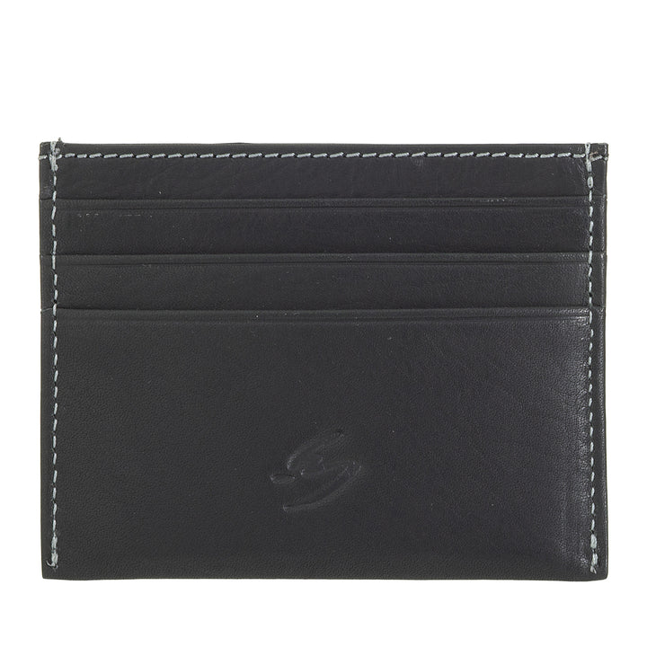 Nuvola Pelle Porta Carte Piccolo in Pelle – Slim Portacarte Uomo Donna Sottile Tascabile con Tasche per Tessere Biglietti da Visita dal Design Compatto