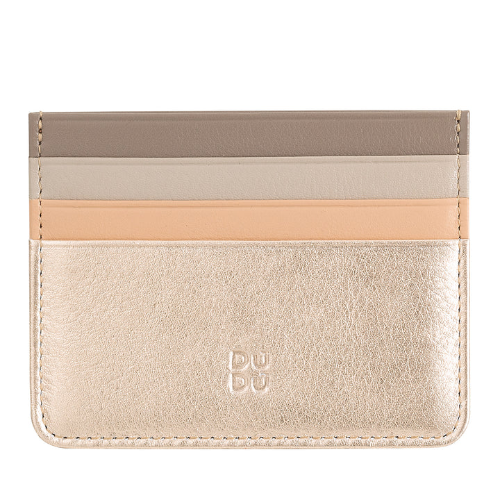Porta carte di credito colorato in pelle Nappa 6 tasche DUDU