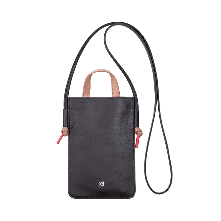 DUDU Borsa a Tracolla per Cellulare in Vera Pelle, Porta Smartphone da Collo da Spalla Elegante, Borsettina per Telefono Colorata