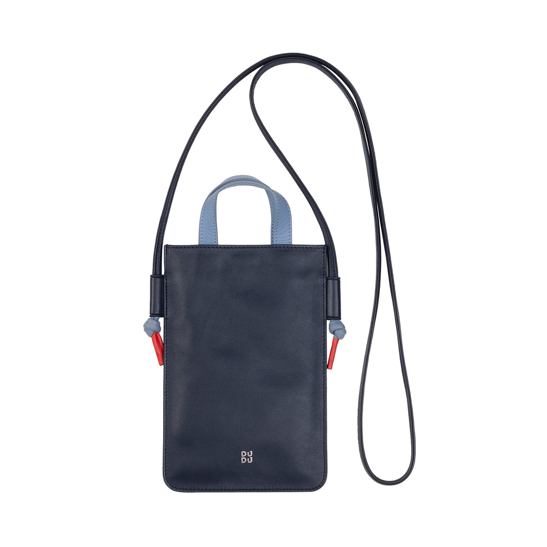 DUDU Borsa a Tracolla per Cellulare in Vera Pelle, Porta Smartphone da Collo da Spalla Elegante, Borsettina per Telefono Colorata