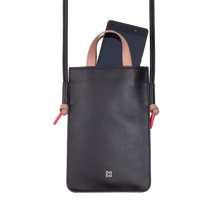 DUDU Borsa a Tracolla per Cellulare in Vera Pelle, Porta Smartphone da Collo da Spalla Elegante, Borsettina per Telefono Colorata