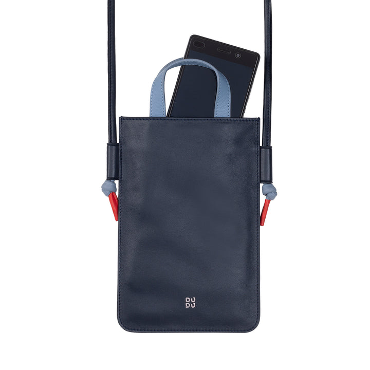 DUDU Borsa a Tracolla per Cellulare in Vera Pelle, Porta Smartphone da Collo da Spalla Elegante, Borsettina per Telefono Colorata