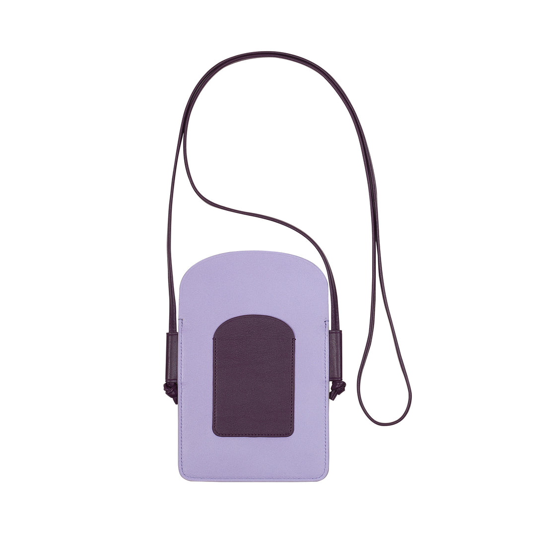 DUDU Porta Cellulare da Collo Donna in Pelle, Doppia Tasca Porta Smartphone, Tasca Porta Tessere, Tracolla Laccio Regolabile