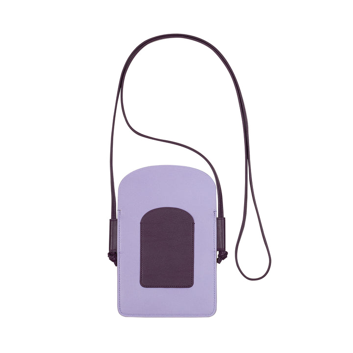 DUDU Porta Cellulare da Collo Donna in Pelle, Doppia Tasca Porta Smartphone, Tasca Porta Tessere, Tracolla Laccio Regolabile