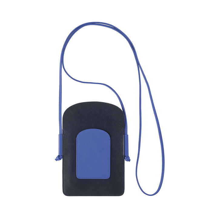 DUDU Porta Cellulare da Collo Donna in Pelle, Doppia Tasca Porta Smartphone, Tasca Porta Tessere, Tracolla Laccio Regolabile