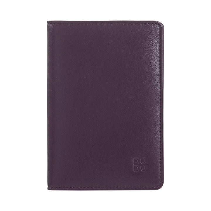 DUDU Multicolor RFID leather passport and credit card holder