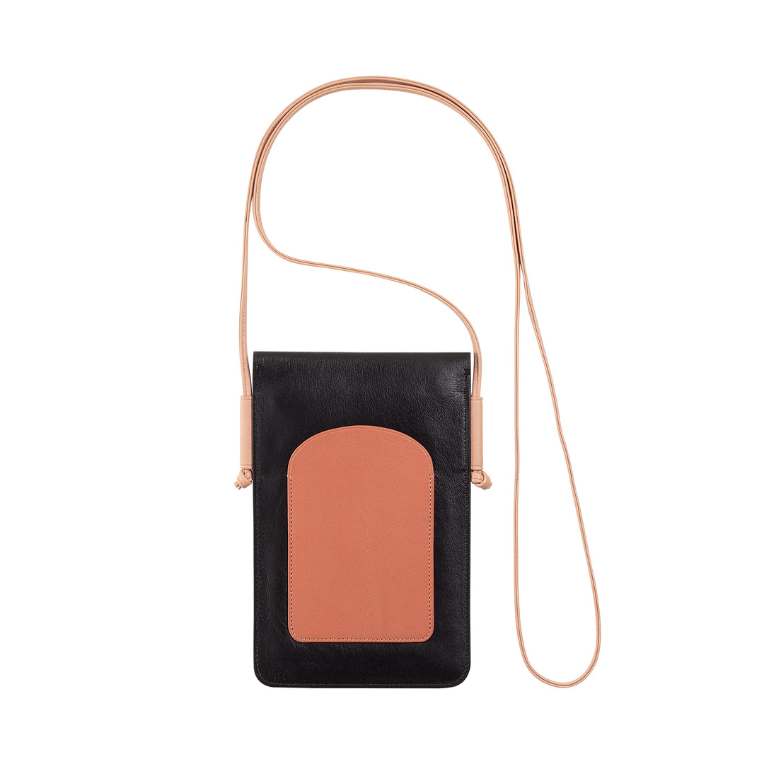 DUDU Custodia Porta Cellulare da Collo in Pelle, Astuccio Porta Smartphone fino a 6,7 Pollici con Bottone, Laccio Tracolla Regolabile, Design Sottile