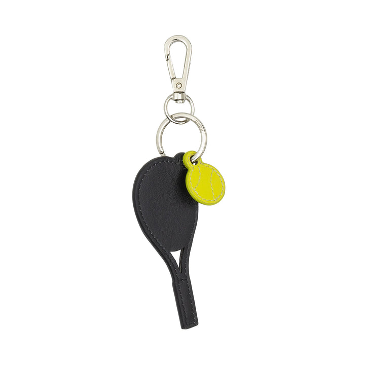 DUDU Portachiavi Racchetta da Tennis in Pelle con Moschettone – Charm Portachiavi Sportivo Tennis per Chiavi, Borsa o Zaino
