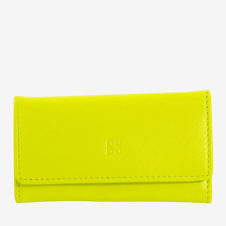 DUDU Portachiavi Classico in Vera Pelle Uomo Donna Multicolore a 6 Ganci