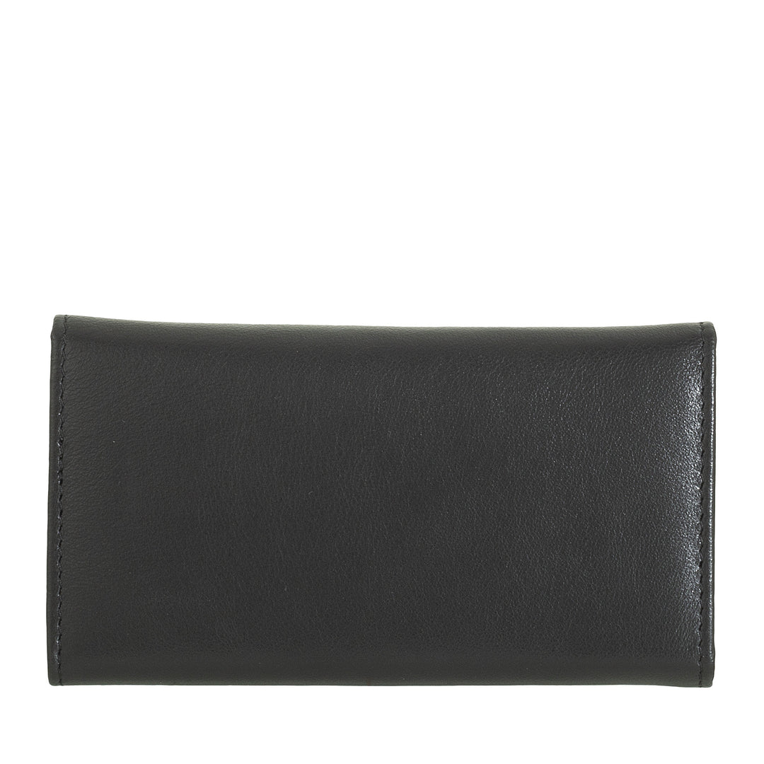 DUDU Portachiavi Classico in Vera Pelle Uomo Donna Multicolore a 6 Ganci