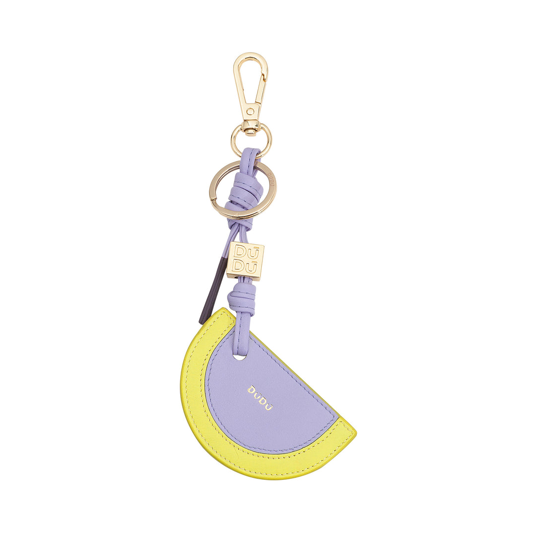 DUDU Portachiavi in Pelle con Anguria, Portachiavi Simpatico Colorato, con Anello e Moschettone, Portachiavi di Design