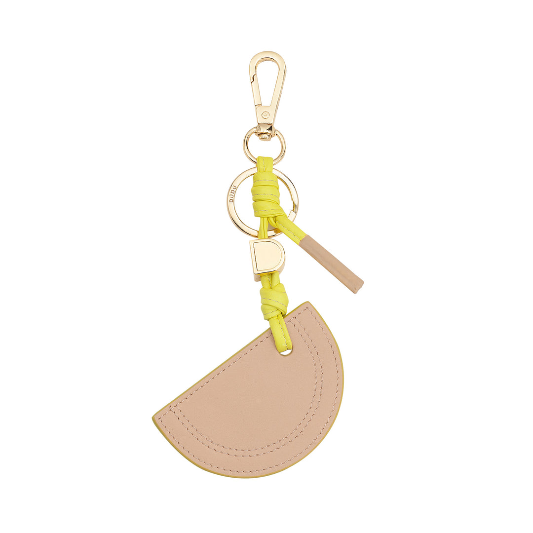 DUDU Portachiavi in Pelle con Anguria, Portachiavi Simpatico Colorato, con Anello e Moschettone, Portachiavi di Design