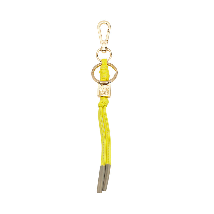 DUDU Portachiavi in Pelle Minimalista, Portachiavi per Uomo Donna con Moschettone e Anello, Design Minimal Compatto Leggero