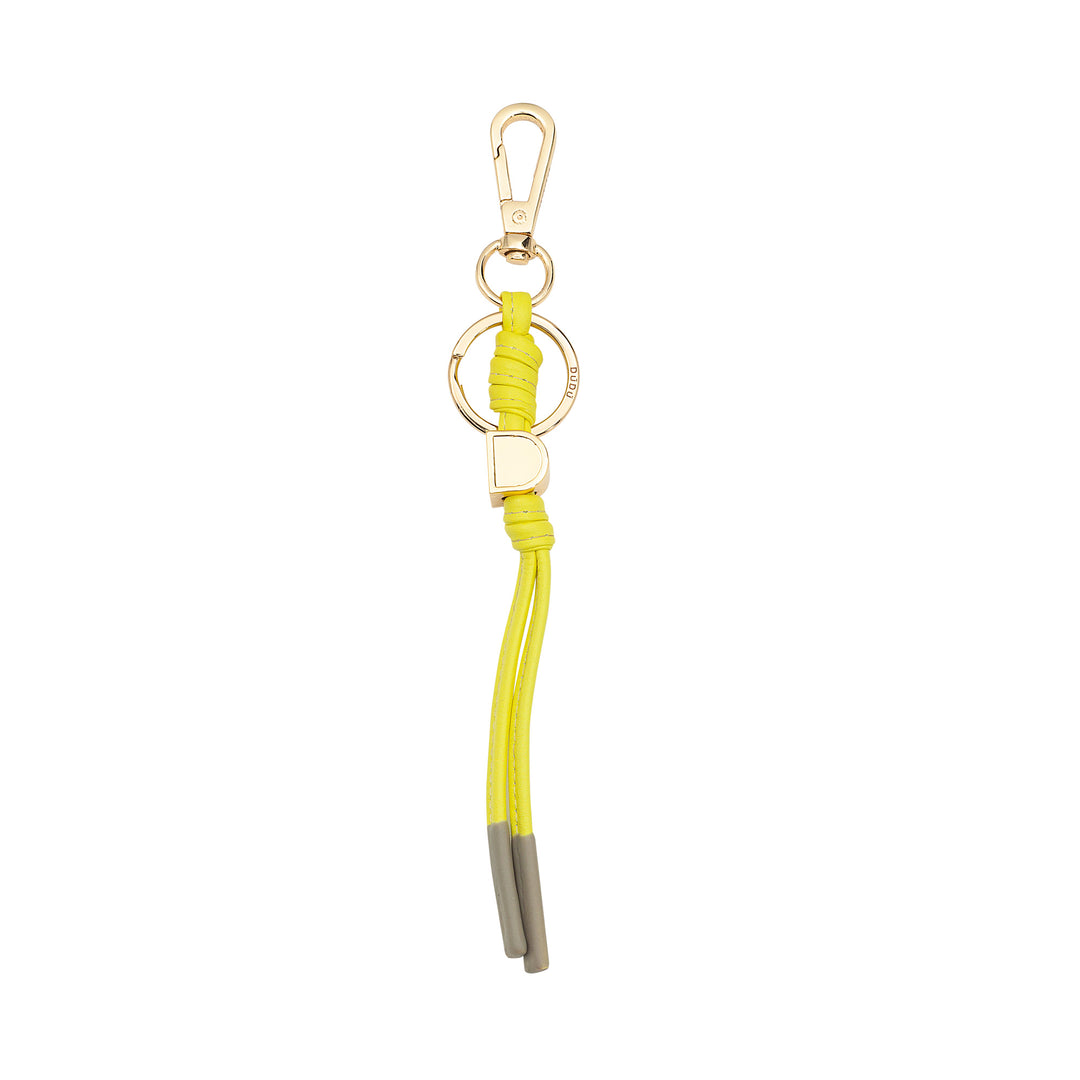 DUDU Portachiavi in Pelle Minimalista, Portachiavi per Uomo Donna con Moschettone e Anello, Design Minimal Compatto Leggero