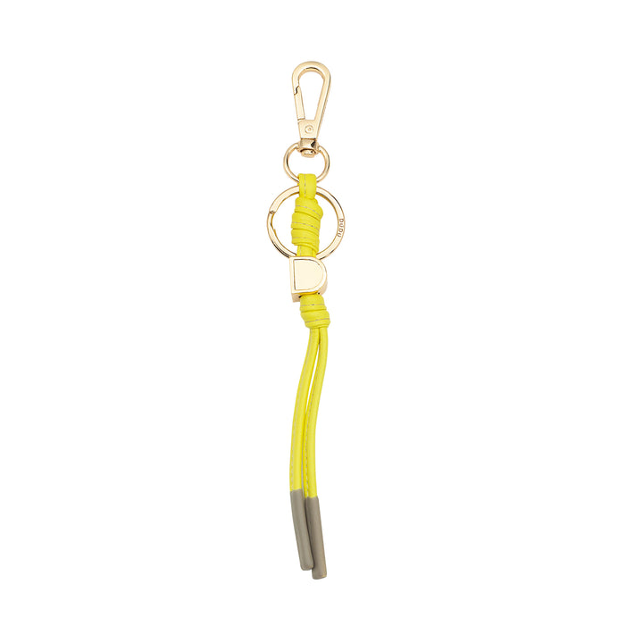 DUDU Portachiavi in Pelle Minimalista, Portachiavi per Uomo Donna con Moschettone e Anello, Design Minimal Compatto Leggero